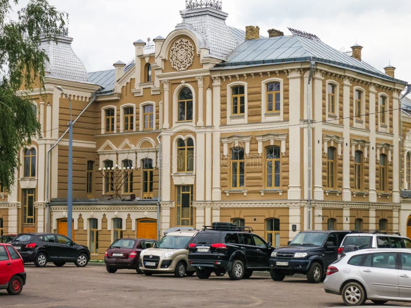 Great Choral Synagogue in Grodno. Beautiful building - one of oldest synagogues in Europe. Grodno, Belarus royalty free stock images