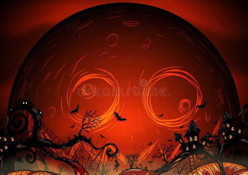 Halloween background by hand drawing royalty free illustration