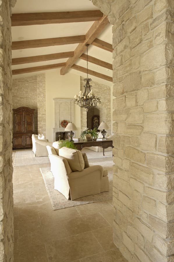 Hallway With Armchairs In Living Room royalty free stock photos