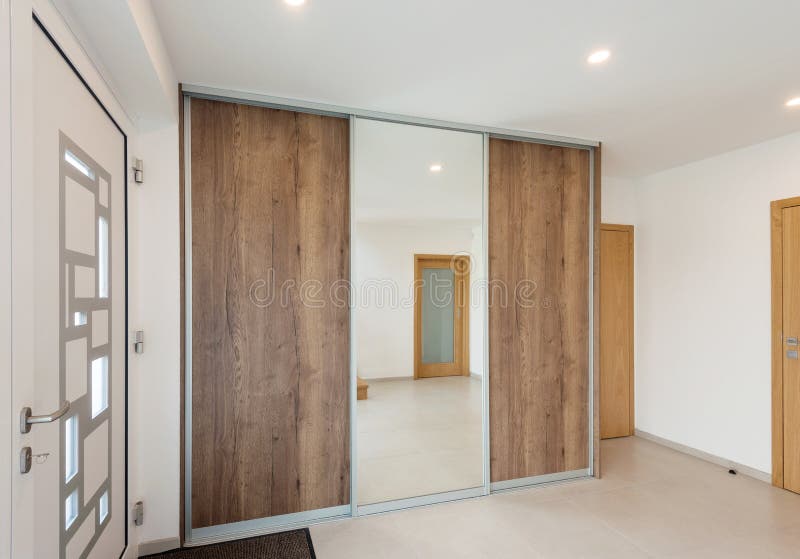 Hallway of modern house stock image