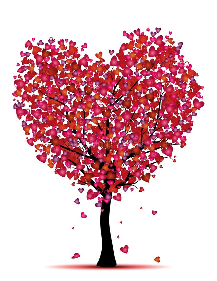 Heart tree royalty free illustration