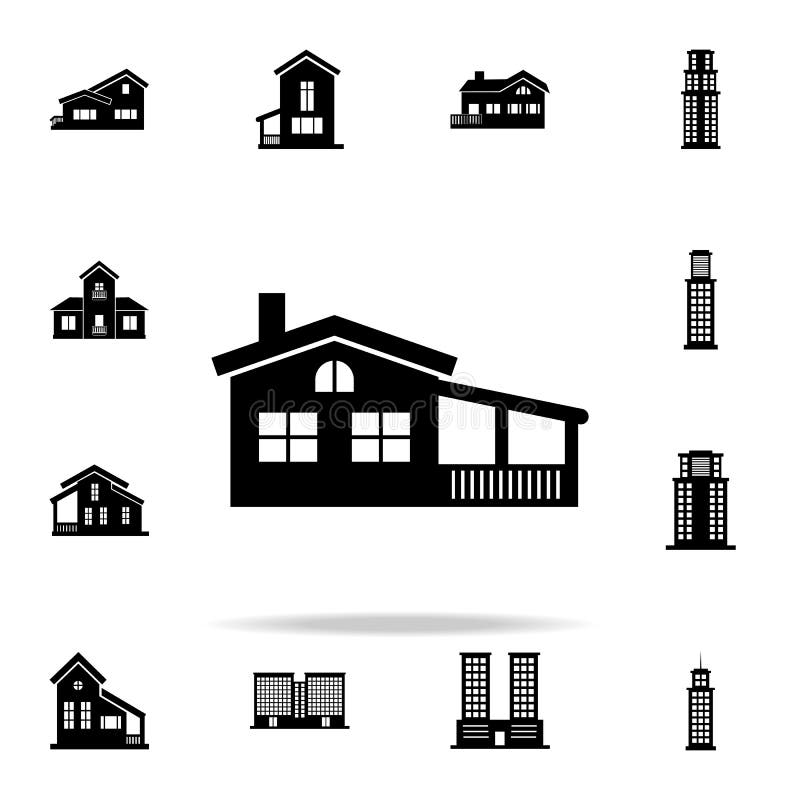 House with veranda icon. house icons universal set for web and mobile. On white background vector illustration