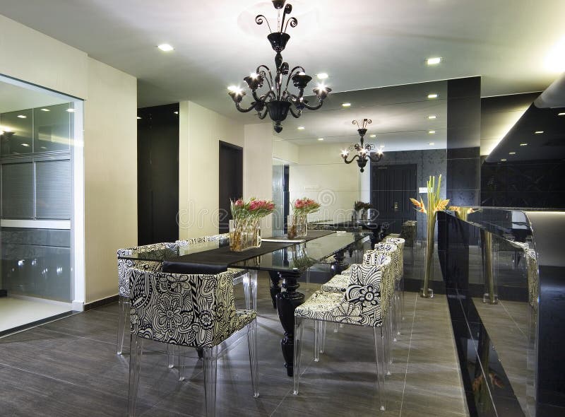 Interior design - dining area stock photos Interior design - dining area stock photos