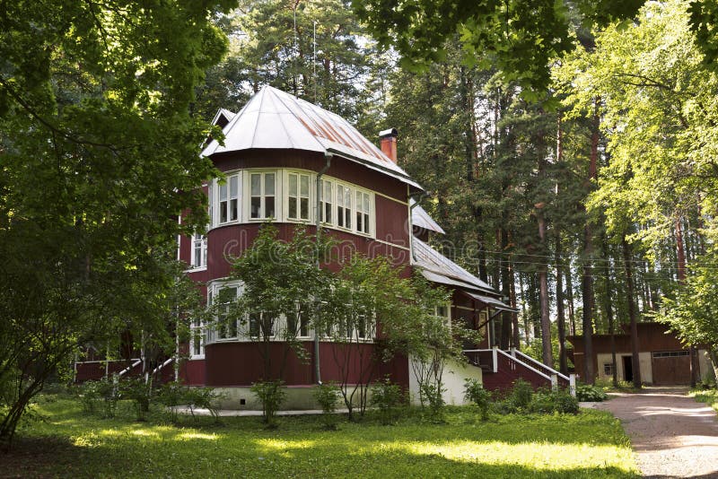 Memorial house-Museum of the famous Russian writer Boris Pasternak`s dacha village of Peredelkino, Moscow. Russia stock image