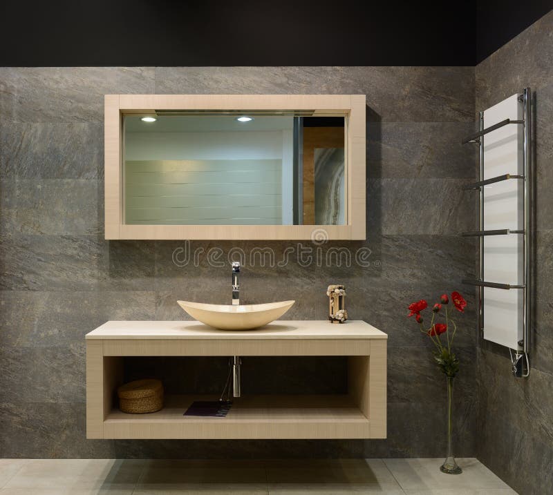 Modern interior. Bathroom royalty free stock photography