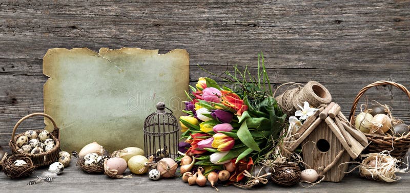 Nostalgic easter still life home interior stock photos Nostalgic easter still life home interior stock photos