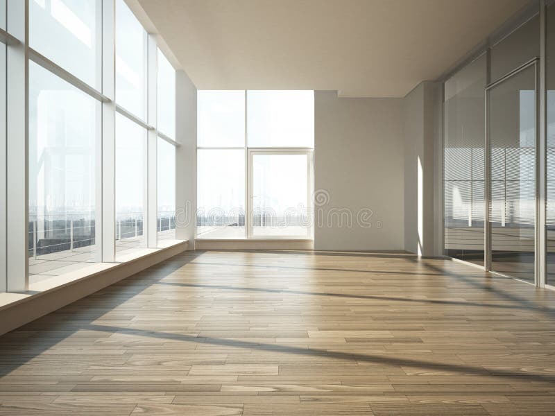 Office interior with glass wall. See my other works in portfolio stock photography