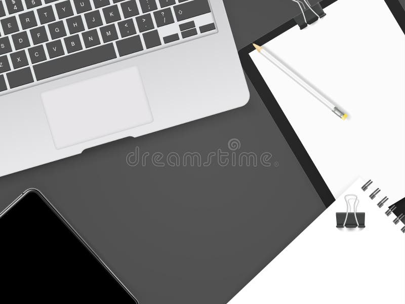 Office place of work. Top view. Vector illustration vector illustration