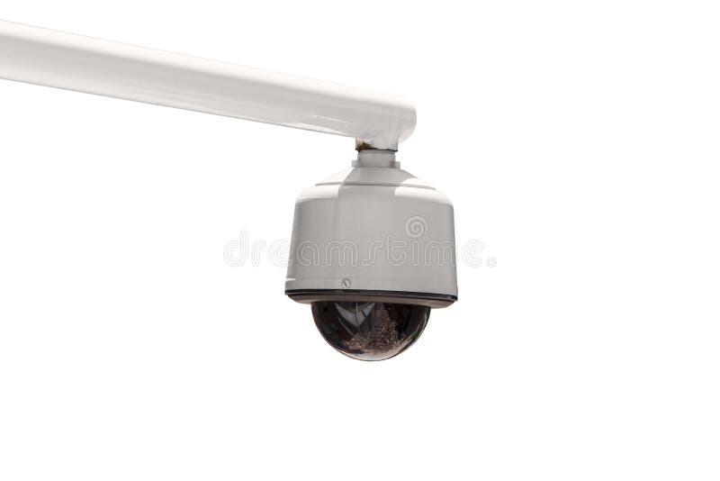 Outdoor Security Camera Isolated royalty free stock image