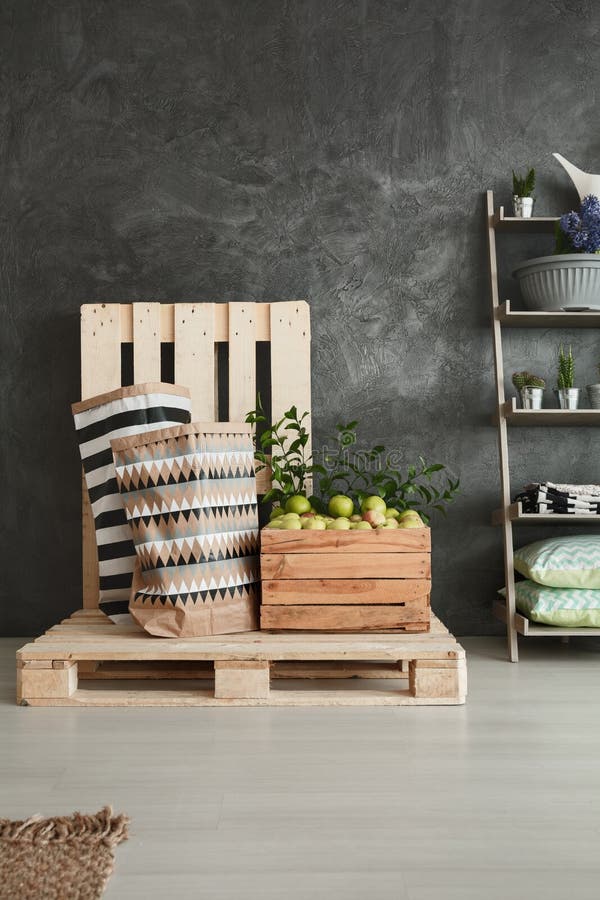 Pallets in storage stock photo