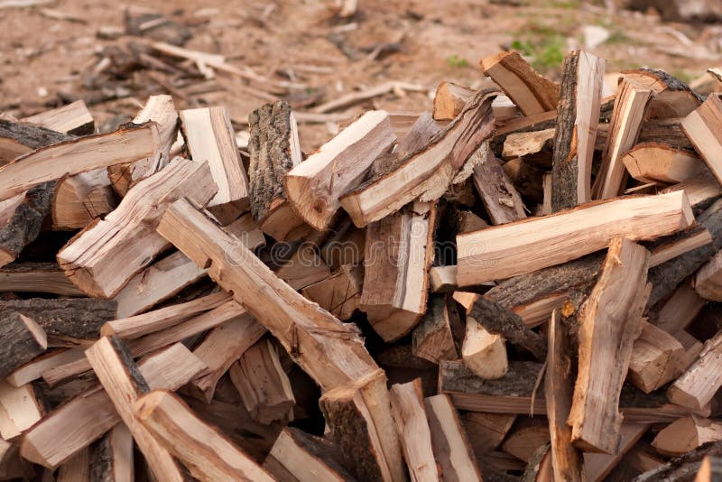 Pile of firewood. Close up pile of firewood - clean shot stock image