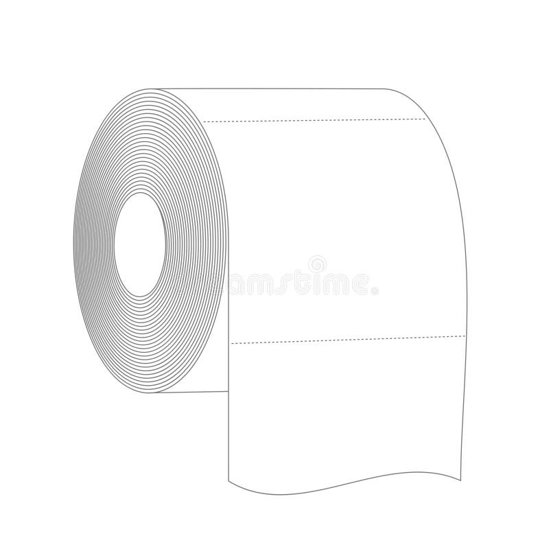 Roll of toilet paper black and white vector illustration for your design. Panic shopping, increased demand during novel. Coronavirus Covid-19 2019-nCoV pandemic vector illustration