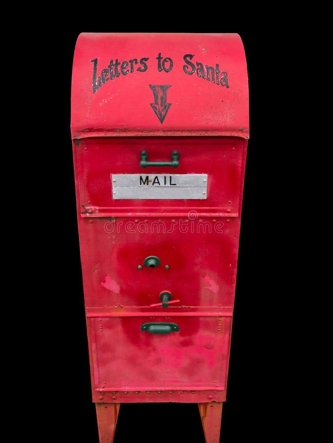 Santa Claus Mail Box for letters to the North Pole stock photo