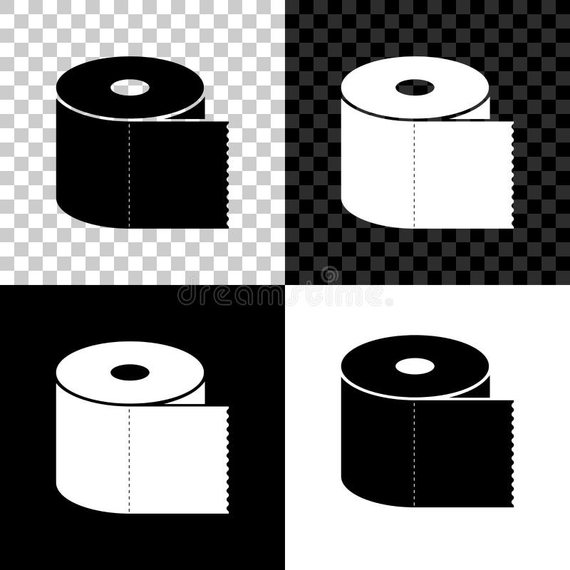 Toilet paper roll icon isolated on black, white and transparent background. Vector. Illustration vector illustration