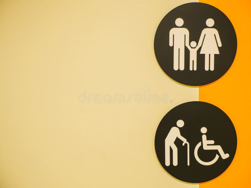 Toilets icon. Public restroom signs stock photography