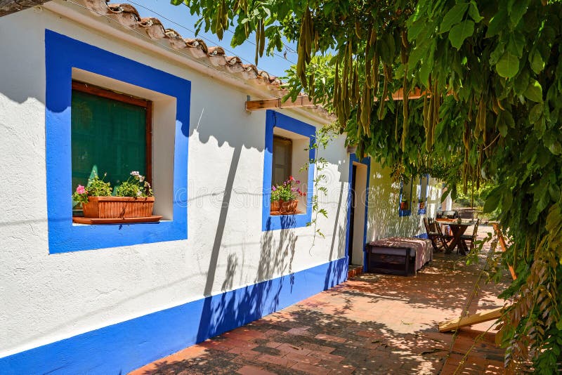 Traditional portuguese house in a village, Alentejo Portugal Europe royalty free stock images