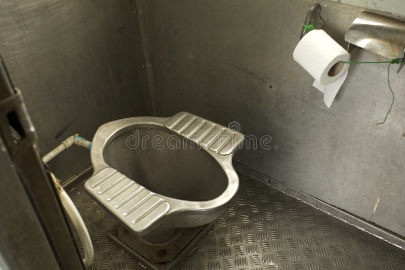 Train toilet stock image