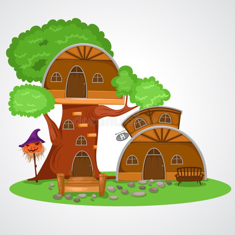 Tree house stock illustration
