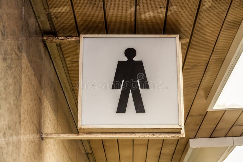 Vintage WC  pictogram stock photo