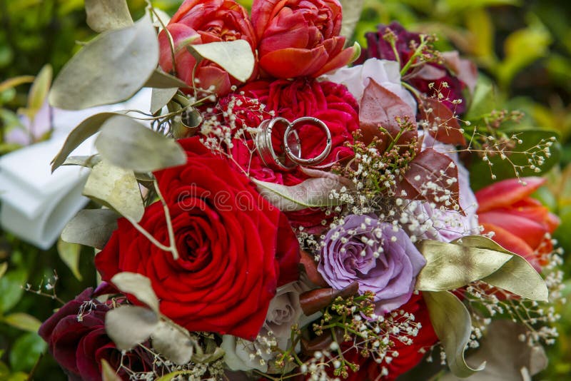 Wedding decor. beautiful flower composition of fresh flowers. concept of a festive dinner, outdoor. rustic style stock images