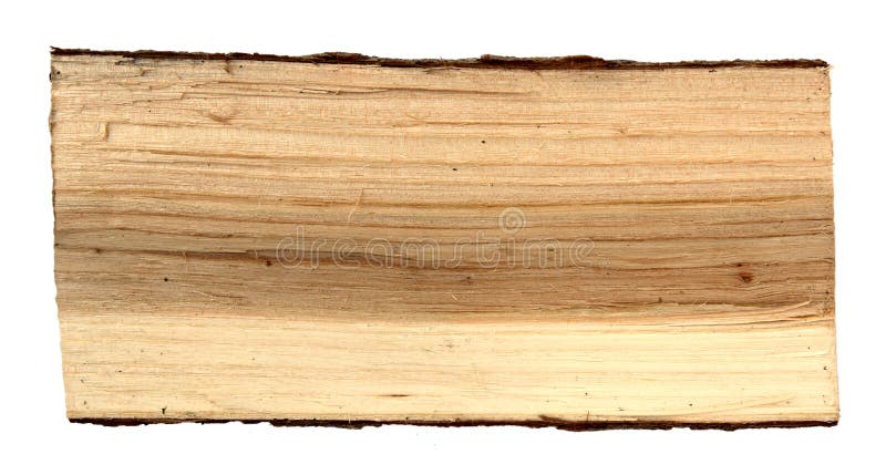 Wooden log as firewood. Wooden log (half) as firewood isolated on a white background royalty free stock images