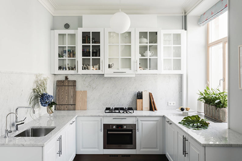 Белая кухня - Дизайн интерьера