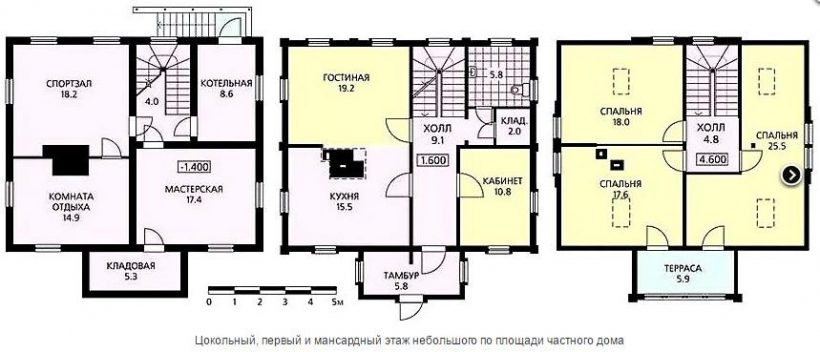 Планировка 1-этажного дома 150 кв.м.