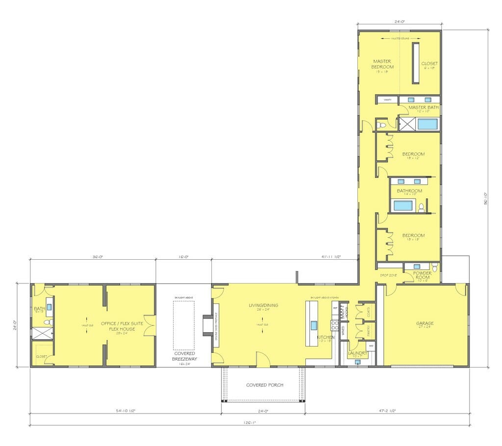 L shaped house layout ideas