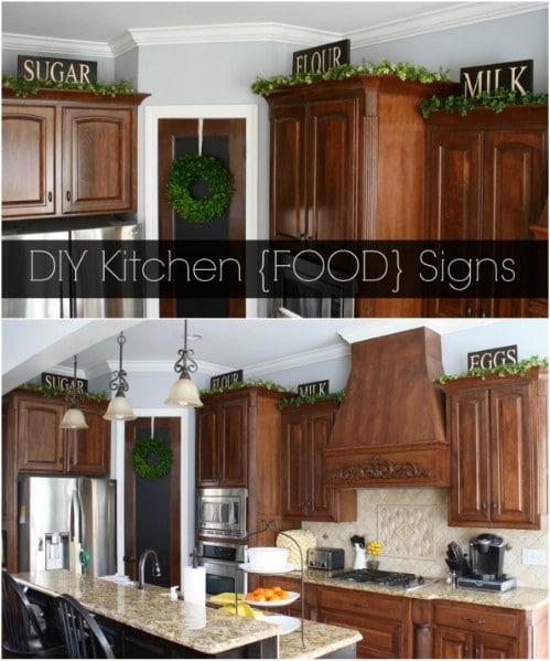 Rustic Wooden Kitchen Food Signs