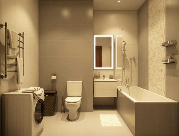 идея красивого дизайна ванной комнаты