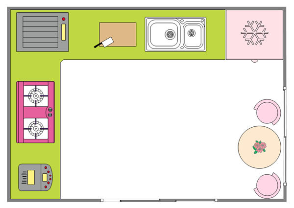 Kitchen Floor Plan Example