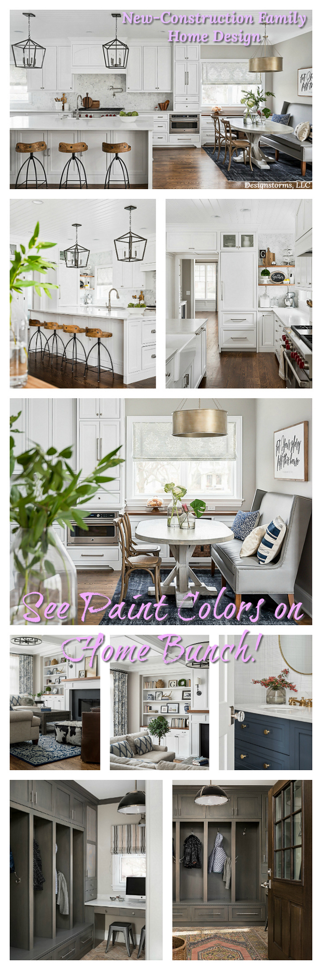 New-Construction Family Home Design Paint Colors on Home Bunch