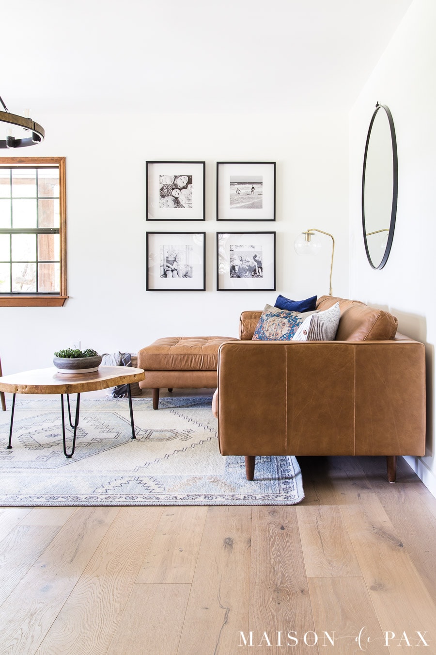 How to Decorate a Leather Sofa light blue rug with tan leather sectional sofa