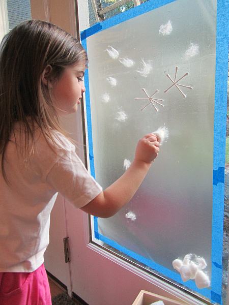 snow mural for preschool