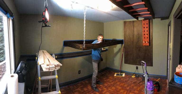 Staining the Wood for a Hanging Bed