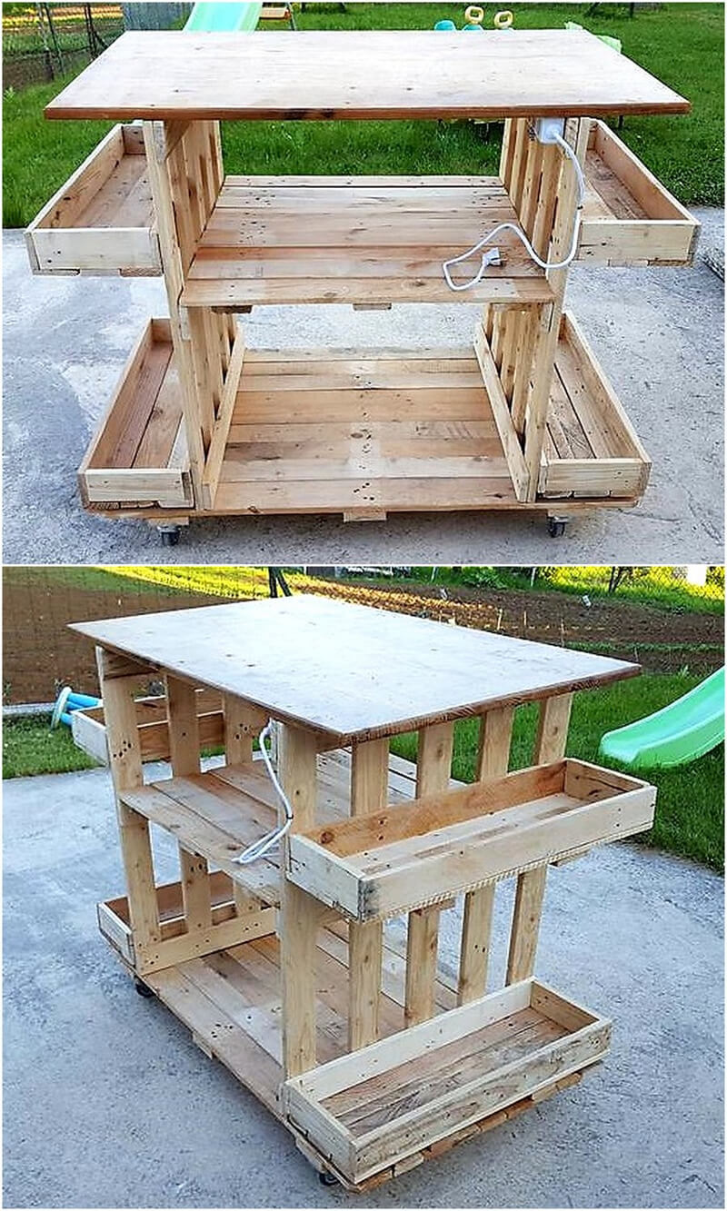 recycled pallet wood bar