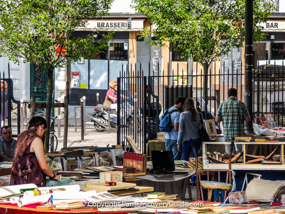 Browsers at Georges Brassens Book Market