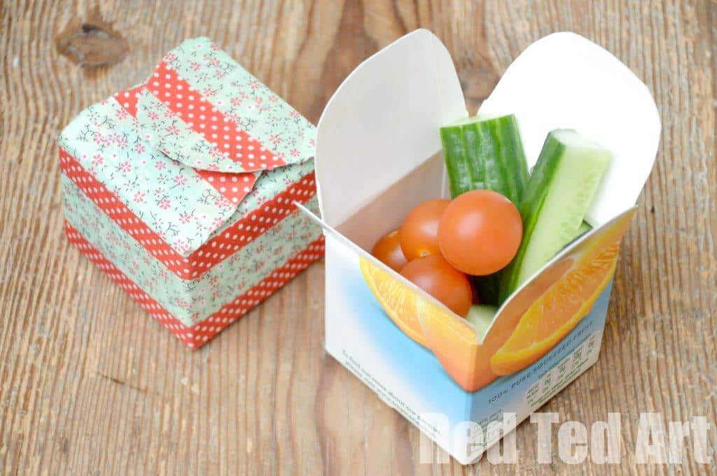 Juice Carton Craft - simple snack box