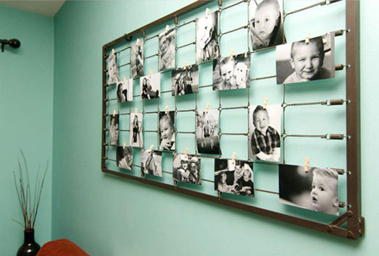 Box spring is used to display photos