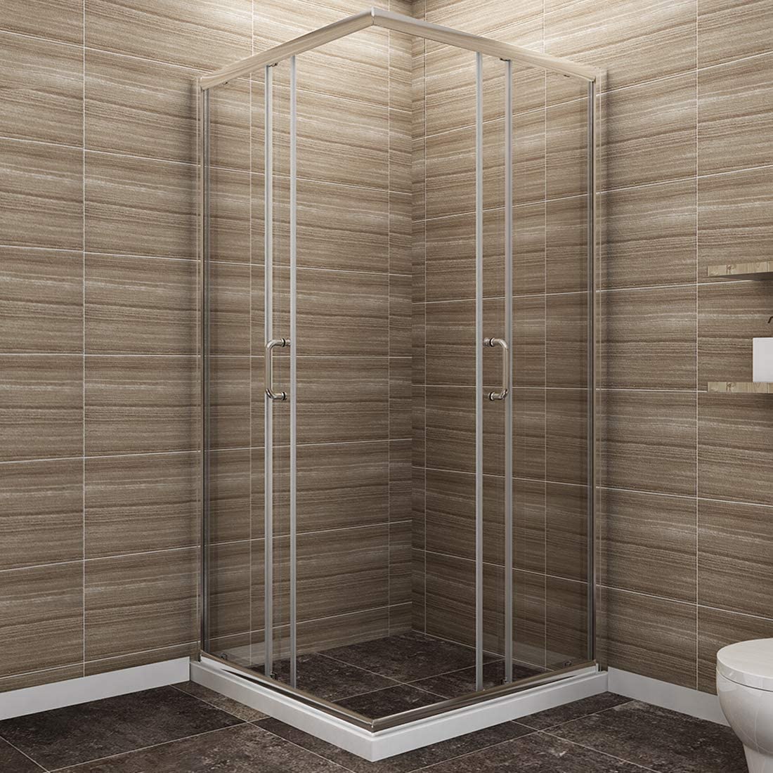 SUNNY SHOWER Corner Shower Enclosure